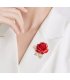 XSB283 - Fashionable Red Rose Brooch